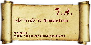 Tóbiás Armandina névjegykártya
